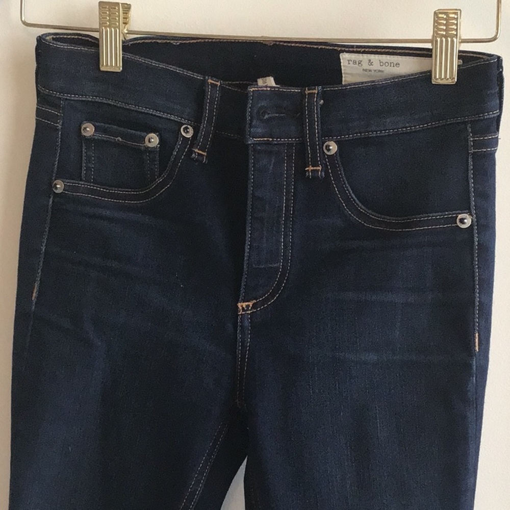 Rag & Bone High Rise Skinny in Bedford Wash, Size 24